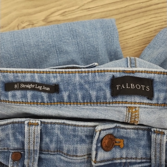 Talbots Straight Leg High Waist Light Wash Casual Preppy Jeans 8 - Picture 6 of 7